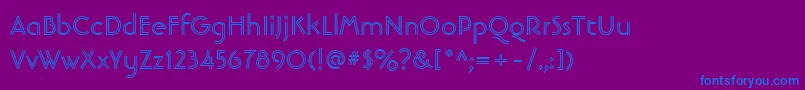 Шрифт LinotypebanjomanopenBold – синие шрифты на фиолетовом фоне