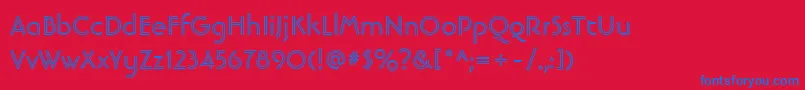 LinotypebanjomanopenBold Font – Blue Fonts on Red Background