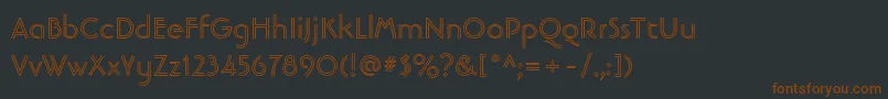 LinotypebanjomanopenBold Font – Brown Fonts on Black Background