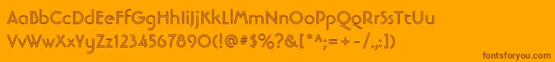 LinotypebanjomanopenBold Font – Brown Fonts on Orange Background
