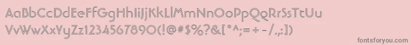 LinotypebanjomanopenBold-Schriftart – Graue Schriften auf rosa Hintergrund