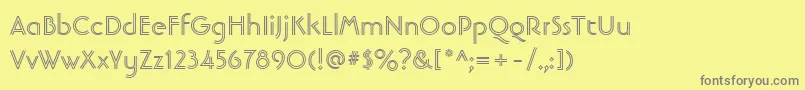 LinotypebanjomanopenBold Font – Gray Fonts on Yellow Background