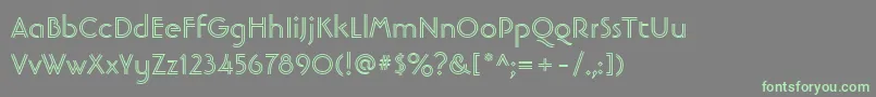 LinotypebanjomanopenBold Font – Green Fonts on Gray Background