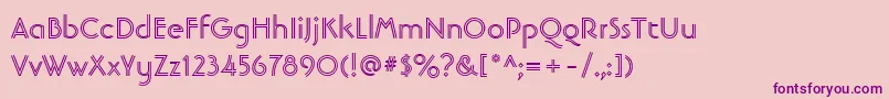 Weitere Informationen zur LinotypebanjomanopenBold-Schriftart LinotypebanjomanopenBold-Schriftart – Violette Schriften auf rosa Hintergrund