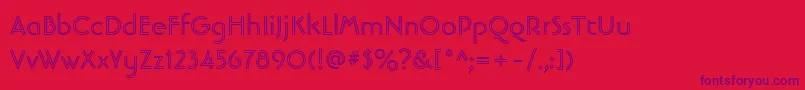 フォントLinotypebanjomanopenBold – 赤い背景に紫のフォント