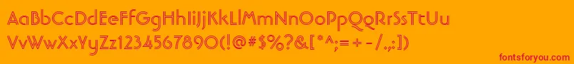 Шрифт LinotypebanjomanopenBold – красные шрифты на оранжевом фоне