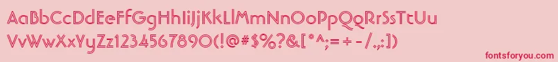 LinotypebanjomanopenBold Font – Red Fonts on Pink Background