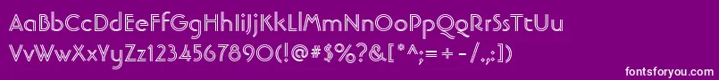 LinotypebanjomanopenBold Font – White Fonts on Purple Background