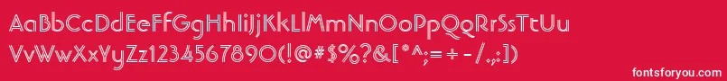 LinotypebanjomanopenBold Font – White Fonts on Red Background