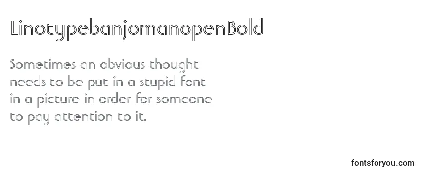 LinotypebanjomanopenBold Font