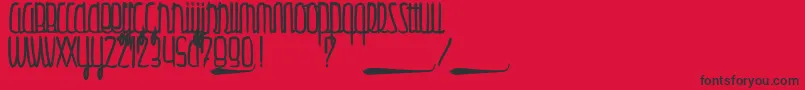 Gulliver Font – Black Fonts on Red Background
