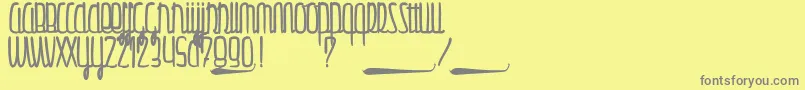 Gulliver Font – Gray Fonts on Yellow Background