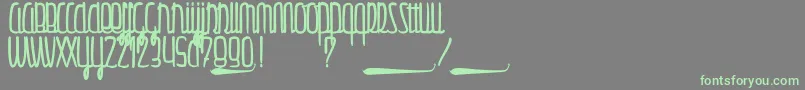 Gulliver Font – Green Fonts on Gray Background