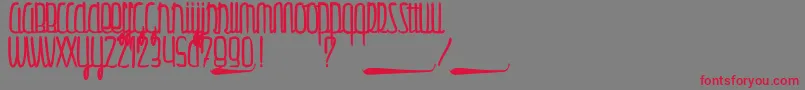 Gulliver Font – Red Fonts on Gray Background