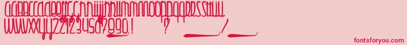 Gulliver Font – Red Fonts on Pink Background