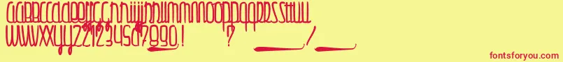 Gulliver Font – Red Fonts on Yellow Background