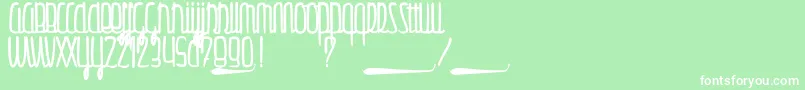Gulliver Font – White Fonts on Green Background