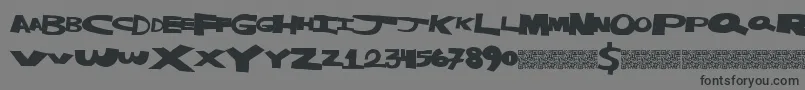 Masterstrike Font – Black Fonts on Gray Background