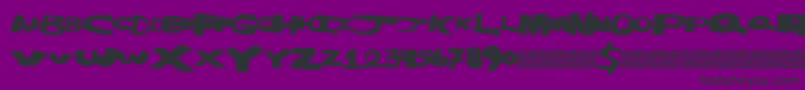 Masterstrike Font – Black Fonts on Purple Background