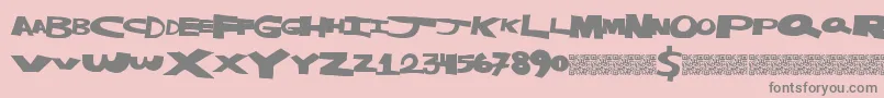 Masterstrike Font – Gray Fonts on Pink Background