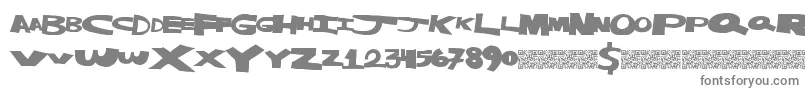 Masterstrike Font – Gray Fonts on White Background