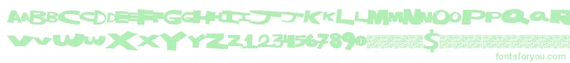 Masterstrike Font – Green Fonts on White Background