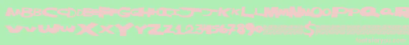 Masterstrike Font – Pink Fonts on Green Background