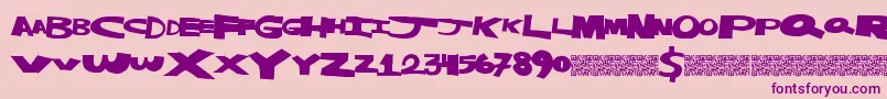 Masterstrike Font – Purple Fonts on Pink Background