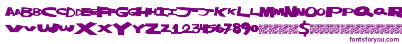 Masterstrike Font – Purple Fonts on White Background