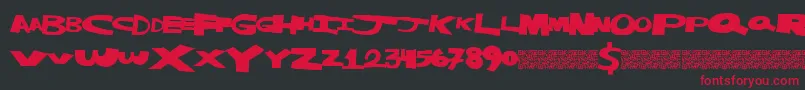 Masterstrike Font – Red Fonts on Black Background