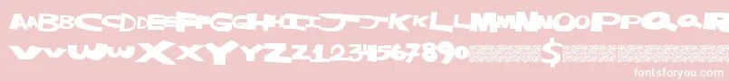 Masterstrike Font – White Fonts on Pink Background