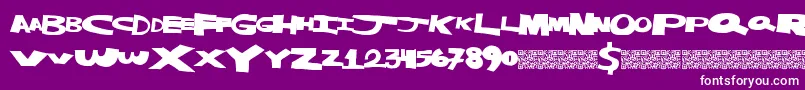 Masterstrike Font – White Fonts on Purple Background
