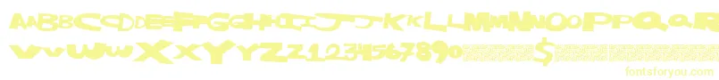 Masterstrike Font – Yellow Fonts on White Background