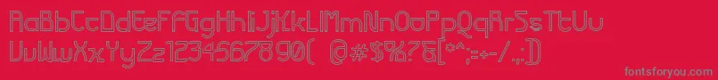 FuturexVariationAlphaHollow Font – Gray Fonts on Red Background