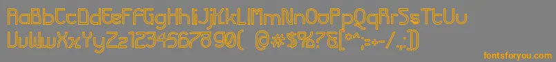 FuturexVariationAlphaHollow Font – Orange Fonts on Gray Background
