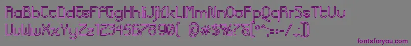FuturexVariationAlphaHollow Font – Purple Fonts on Gray Background