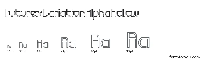 FuturexVariationAlphaHollow Font Sizes