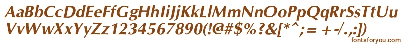 CgOmegacBolditalic Font – Brown Fonts on White Background