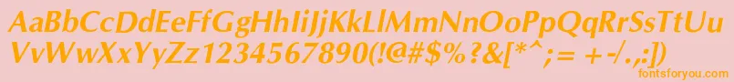 CgOmegacBolditalic Font – Orange Fonts on Pink Background