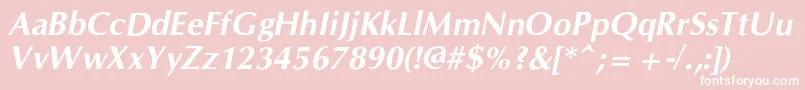 CgOmegacBolditalic Font – White Fonts on Pink Background