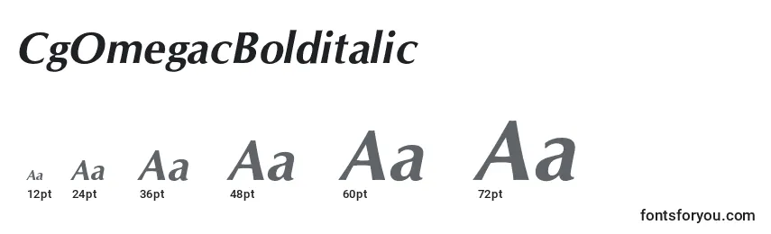 CgOmegacBolditalic Font Sizes