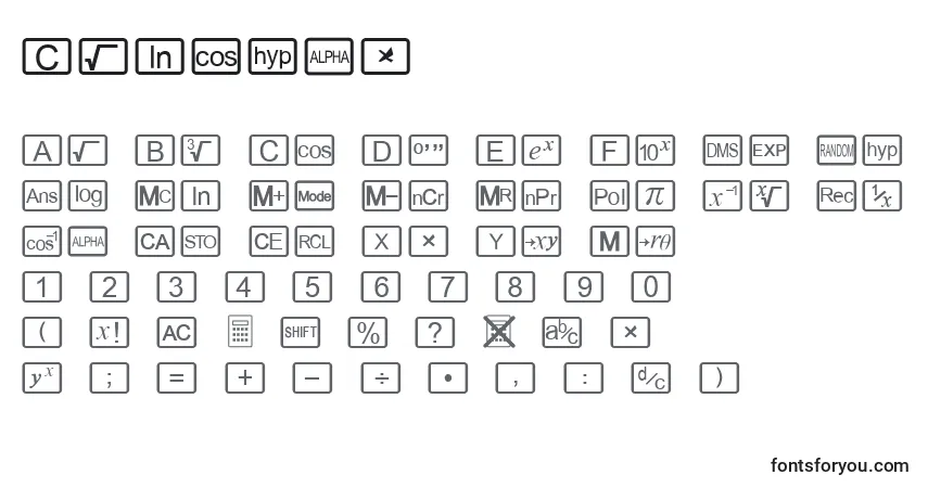 Schriftart Calchux – Alphabet, Zahlen, spezielle Symbole