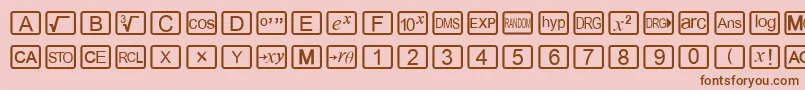 Шрифт Calchux – коричневые шрифты на розовом фоне