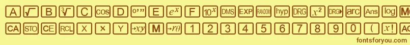 Шрифт Calchux – коричневые шрифты на жёлтом фоне
