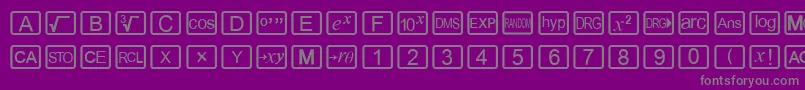 Шрифт Calchux – серые шрифты на фиолетовом фоне