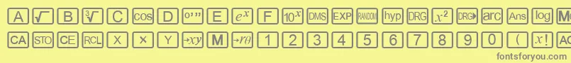 Шрифт Calchux – серые шрифты на жёлтом фоне