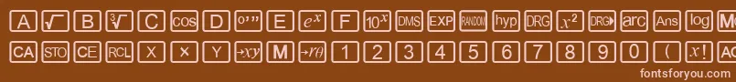 フォントCalchux – 茶色の背景にピンクのフォント