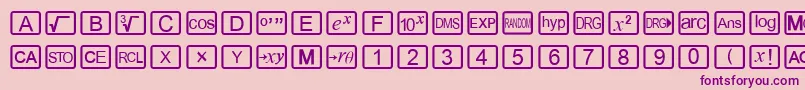 フォントCalchux – ピンクの背景に紫のフォント