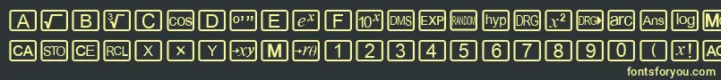 Calchux Font – Yellow Fonts on Black Background