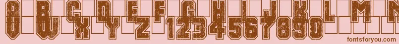 DirtyBowl86 Font – Brown Fonts on Pink Background